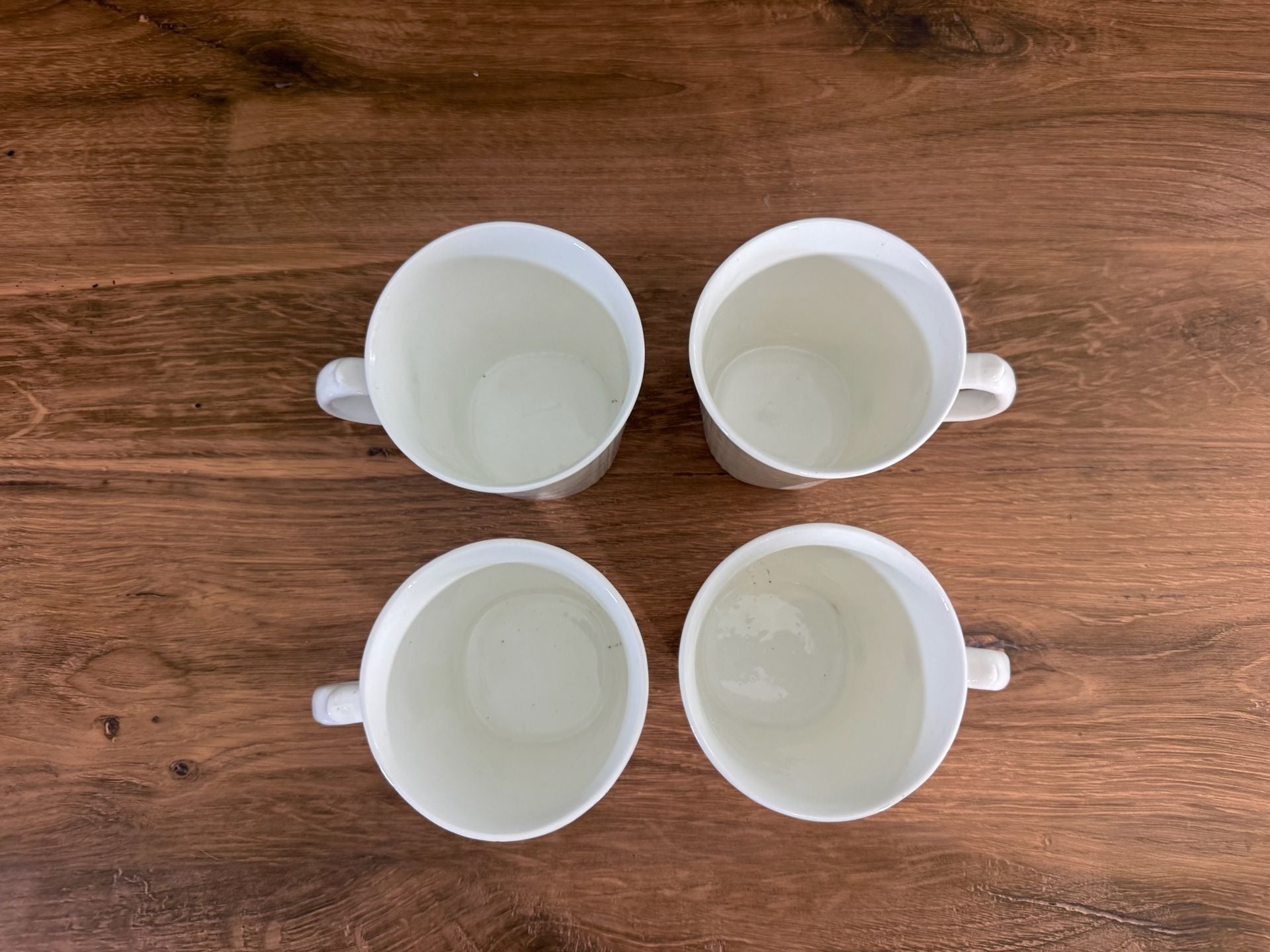Hitkari Bone China India White Ribbed Coffee Mugs Set of 4 3