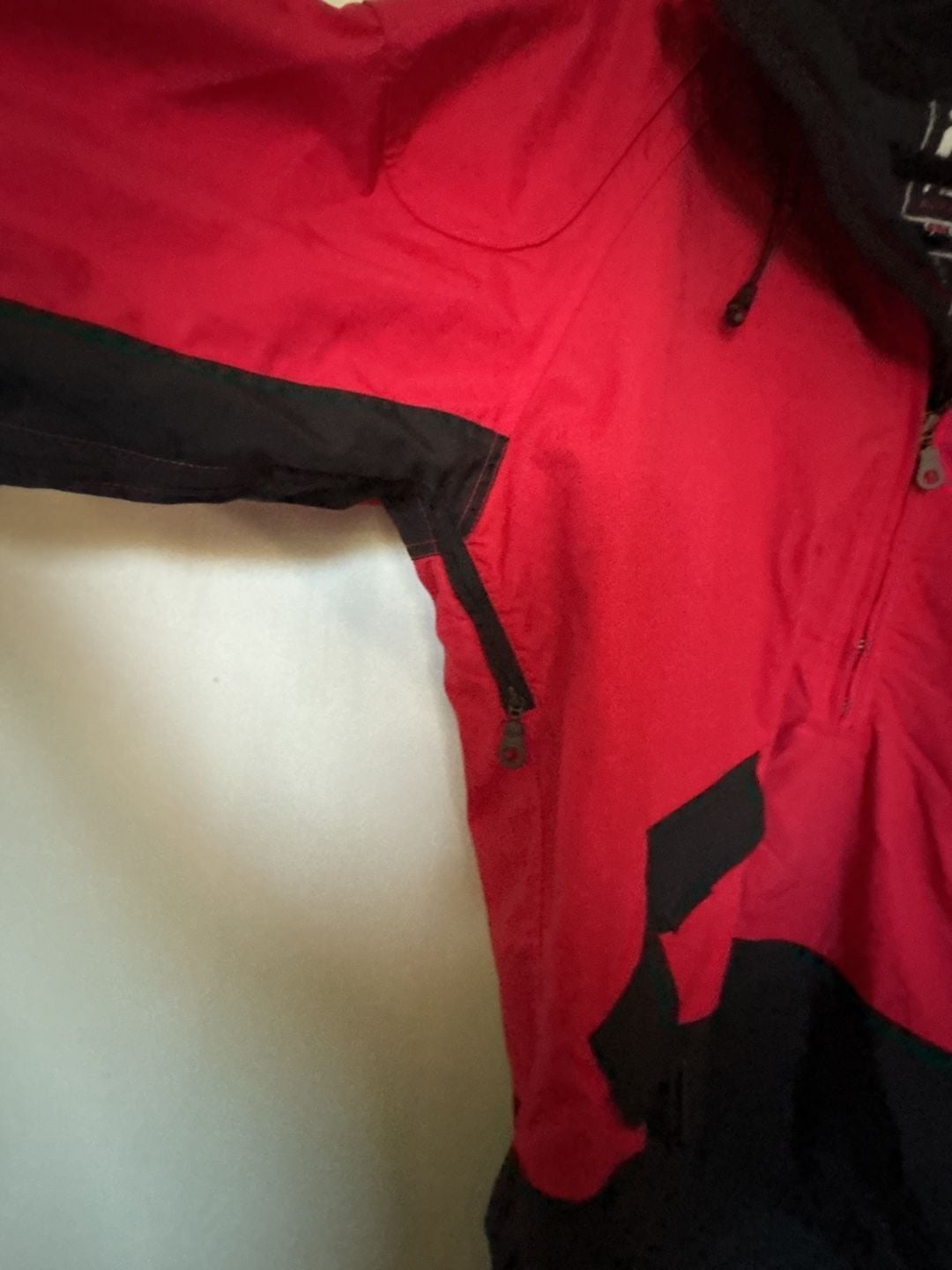Fila Alpine Ski Jacket Size M Red Black Pullover Anorak Hooded 7