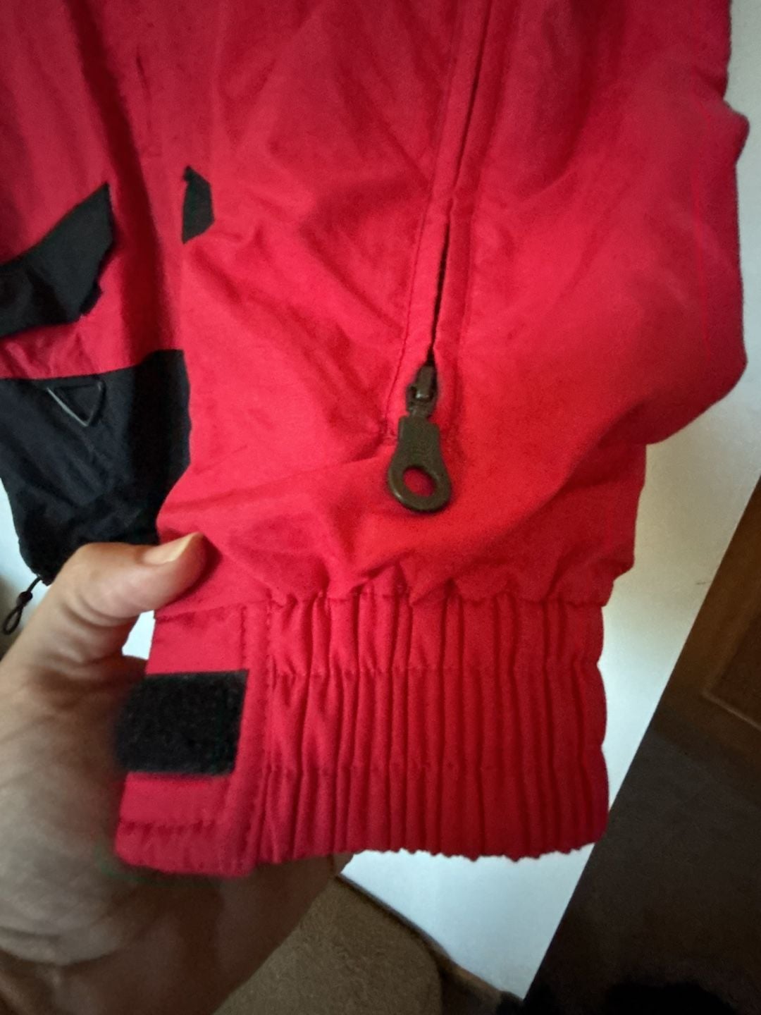 Fila Alpine Ski Jacket Size M Red Black Pullover Anorak Hooded 9