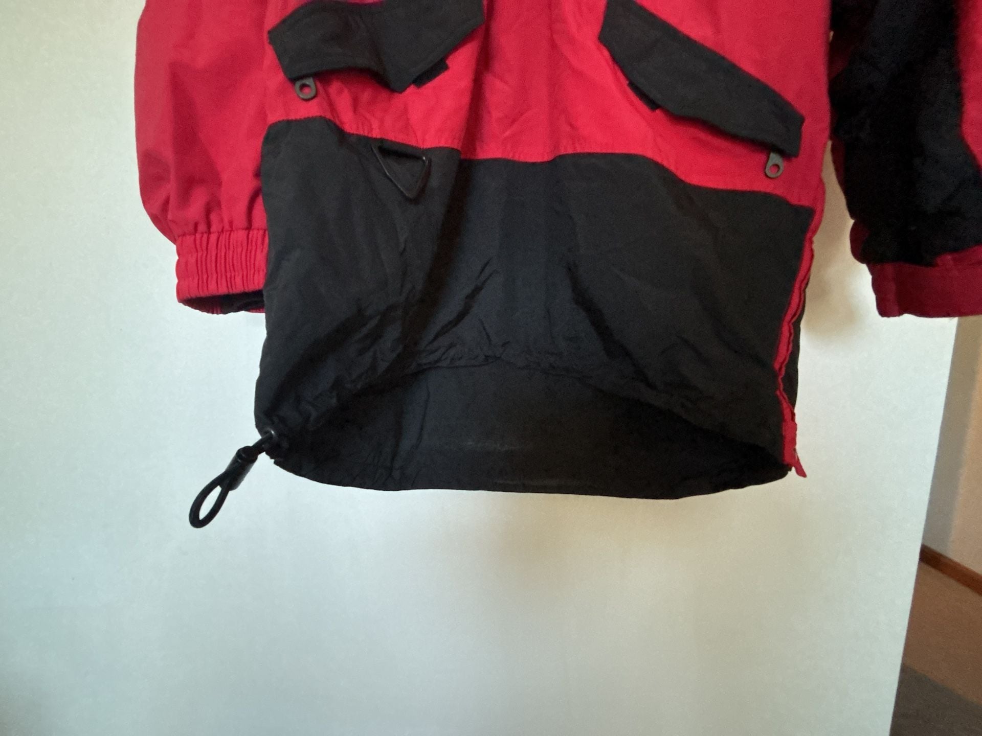 Fila Alpine Ski Jacket Size M Red Black Pullover Anorak Hooded 10