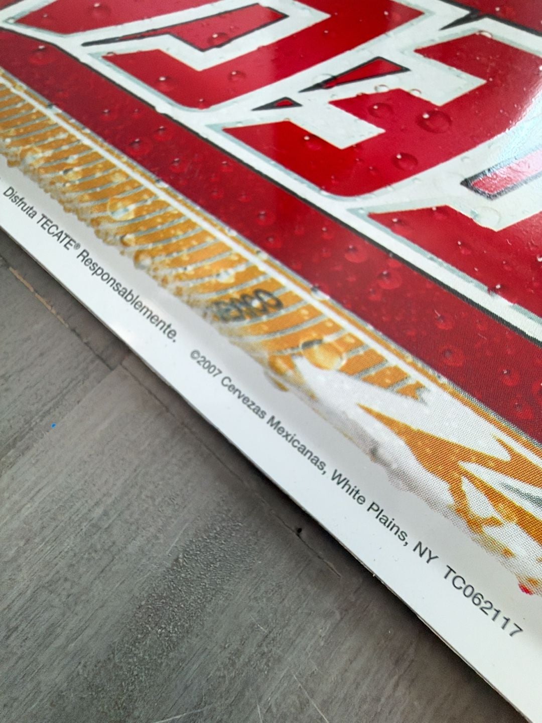Tecate Beer Can Metal Sign Lot of 2 4