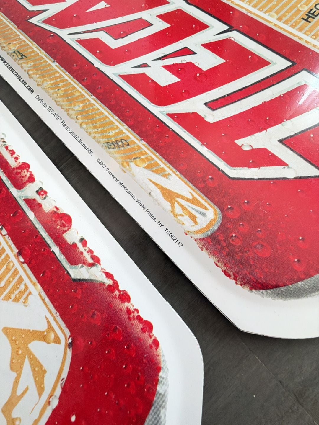 Tecate Beer Can Metal Sign Lot of 2 5