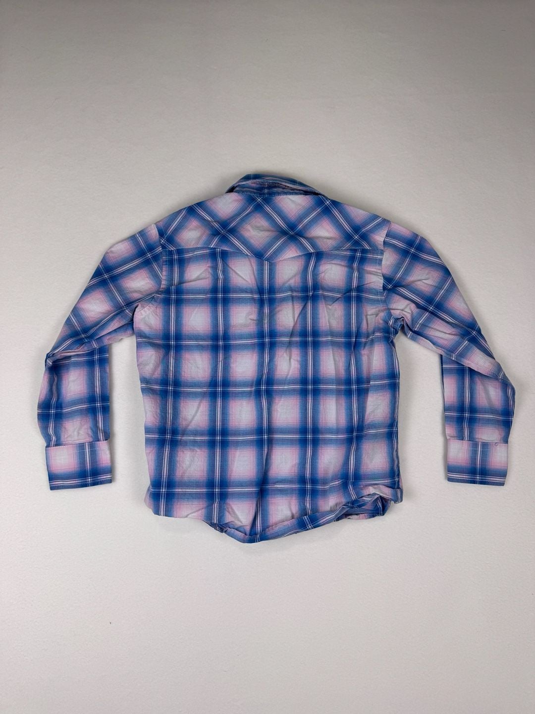 Wrangler Western Kid’s Size S Pearl Snap Long Sleeve Breast Cancer Awareness 6