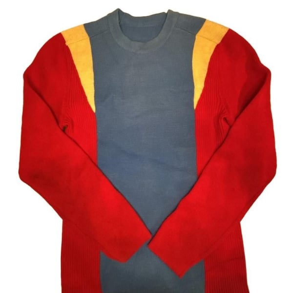 La Pina Sweater Size 52 Multicolor Colorblock Pullover Vintage