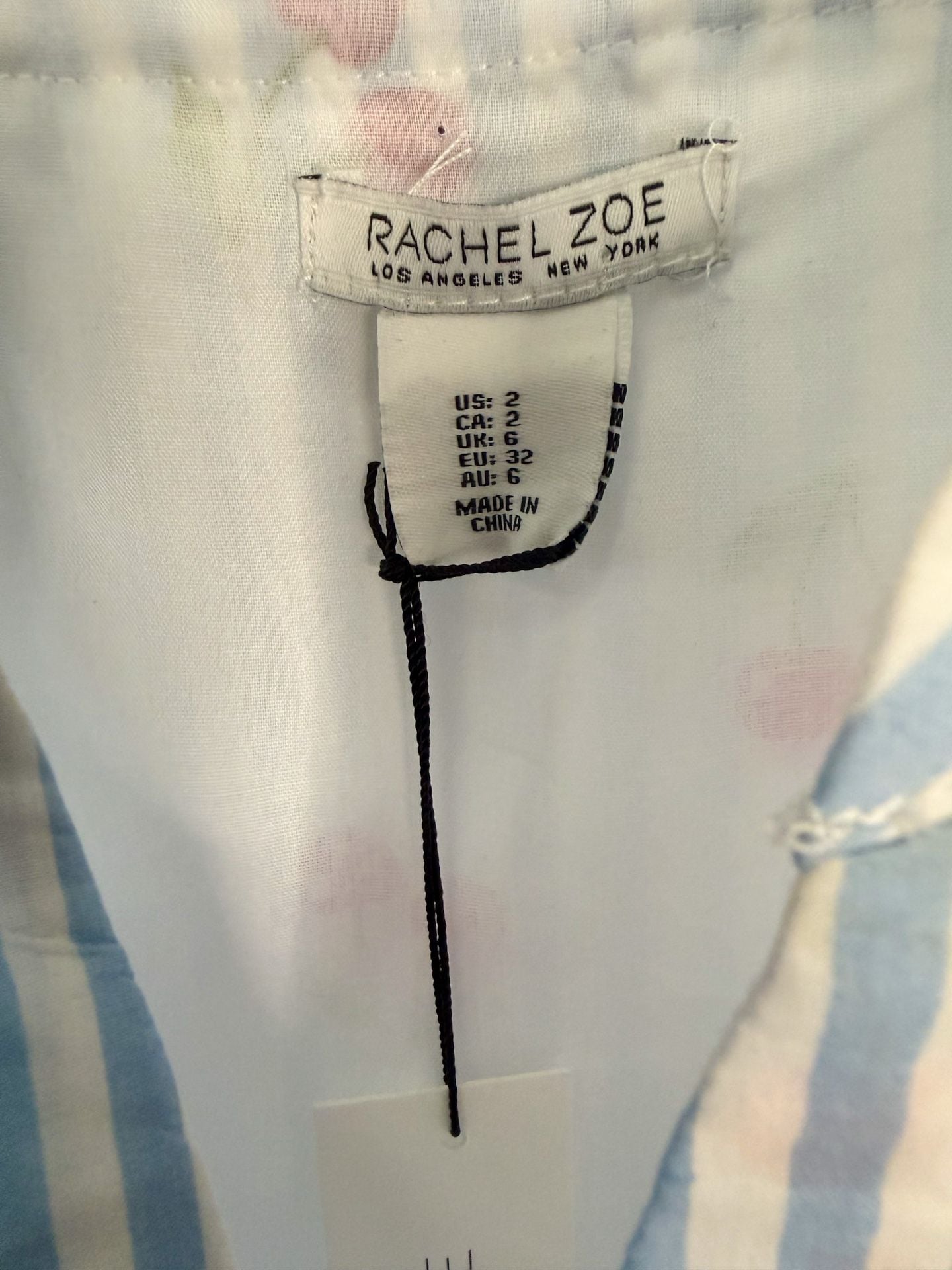 Rachel Zoe NWT Dress Size 2 Blue White Striped Cherry 3