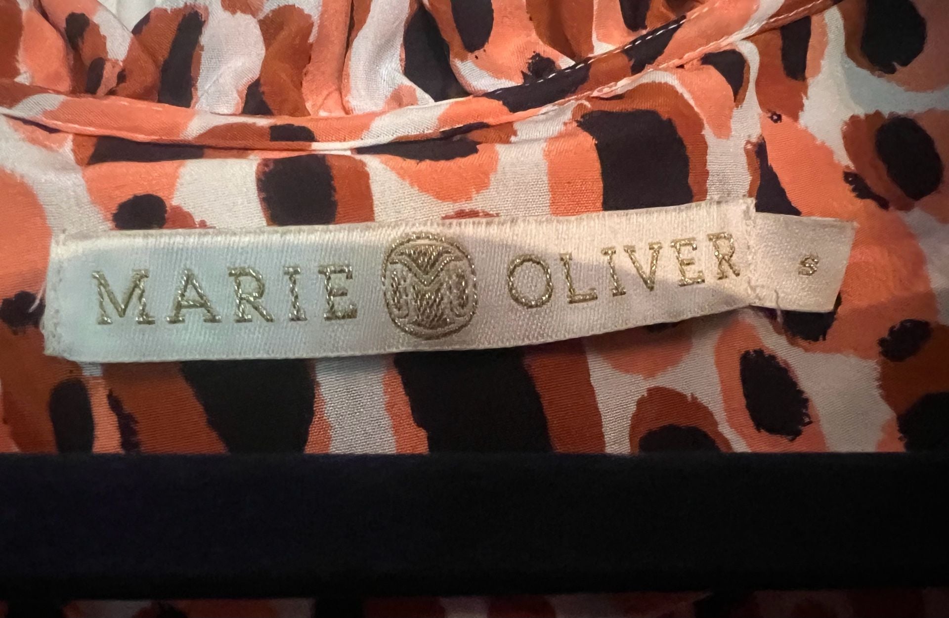 Marie Oliver Silk Blouse Size S Leopard Print Top 3