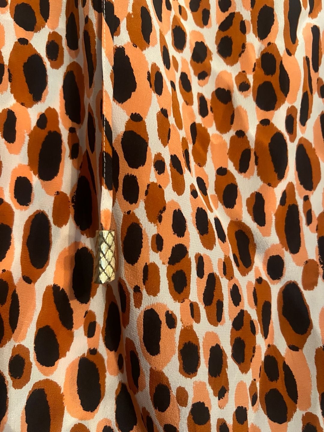 Marie Oliver Silk Blouse Size S Leopard Print Top 4