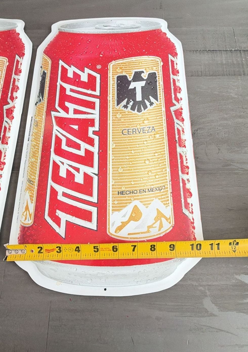 Tecate Beer Can Metal Sign Lot of 2 6