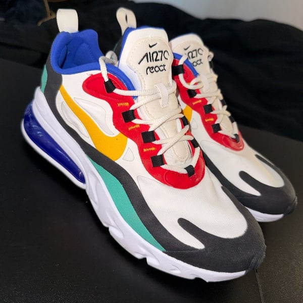 Nike Air Max 270 React Bauhaus Size 6.5 Multi-Color