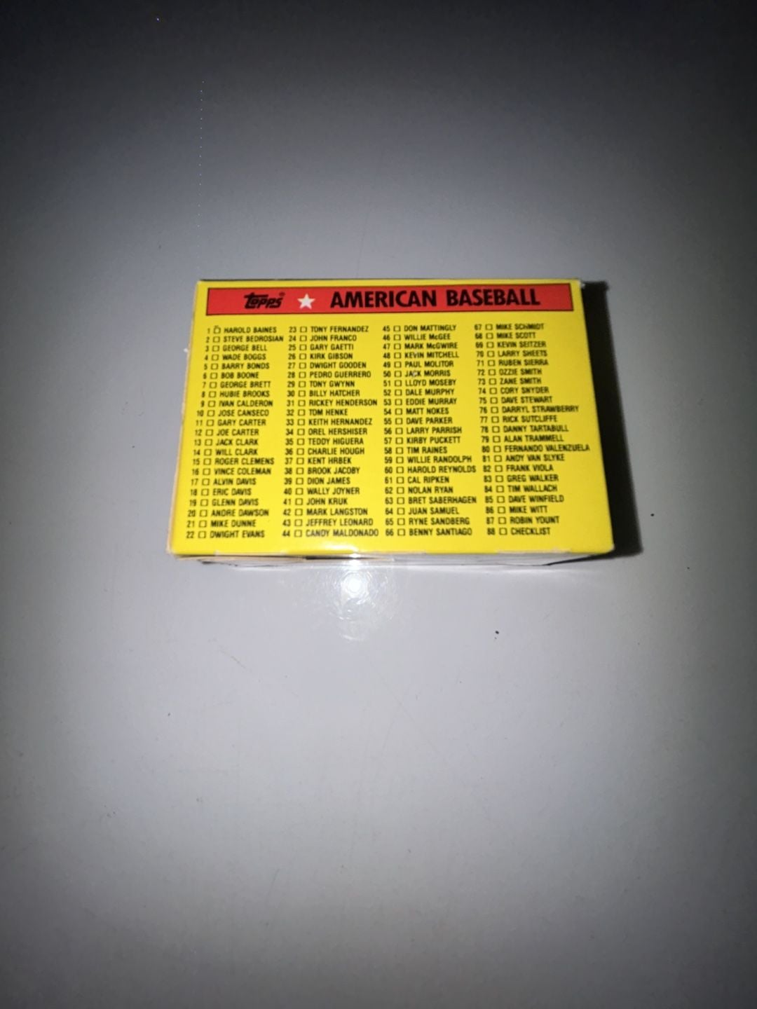 1988 Topps American Baseball Picture Cards Collectors Box Complete Set 3