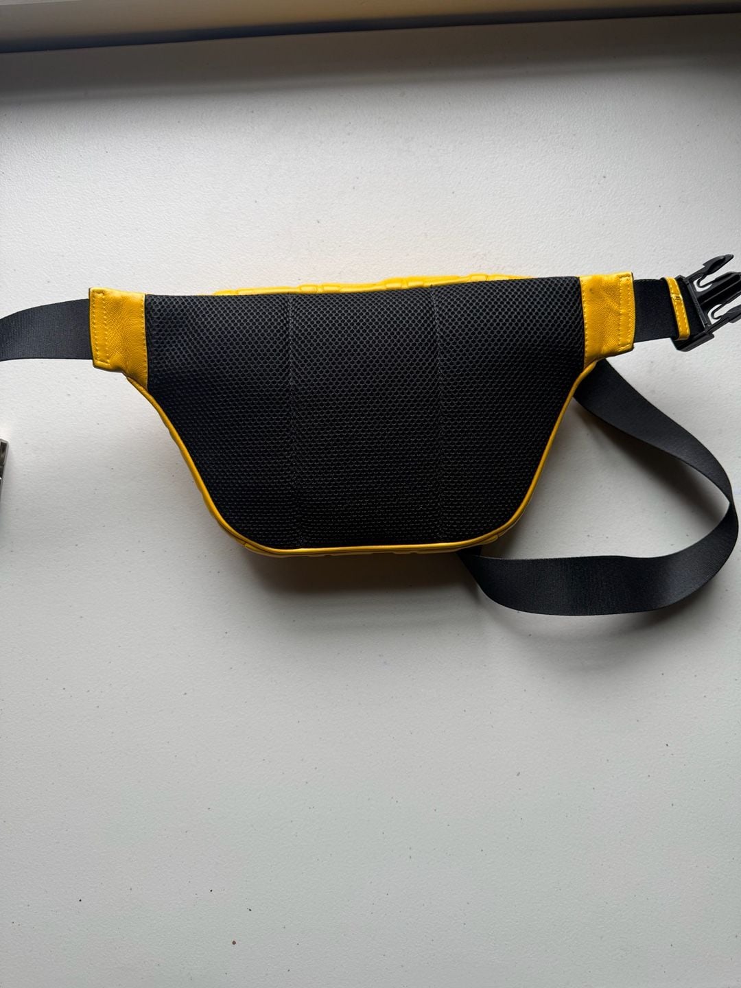 Fendi FF Embossed Belt Bag Yellow Leather 11