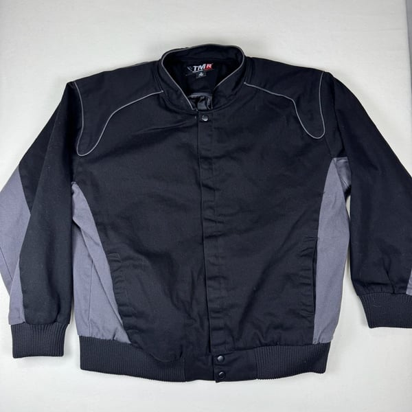 TMR Trimountain Racewear Jacket Size XL Black Cotton Snap Front