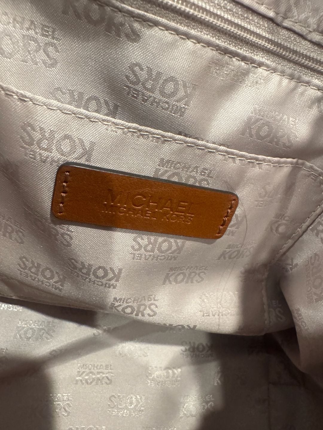 Michael Kors Marina Canvas Tote Red Rope Handle 8