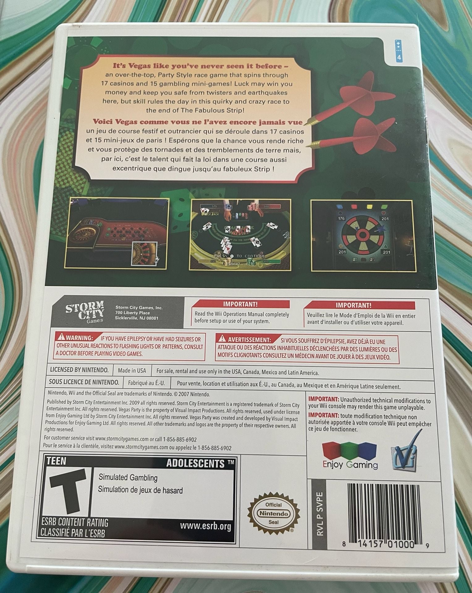 Vegas Party Nintendo Wii Video Game Complete With Case And Manual 3