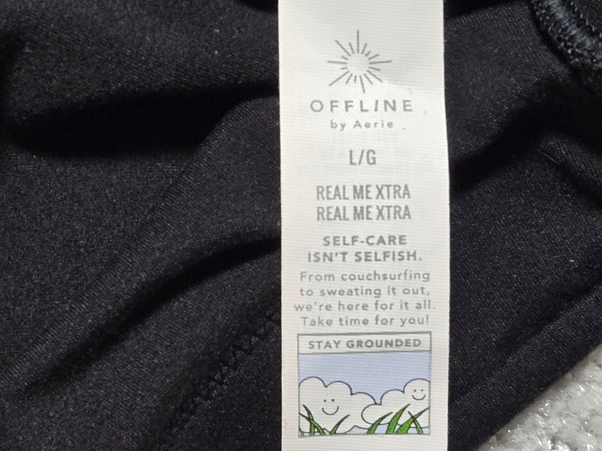 Offline By Aerie Zip Front Tank Top Size L/G Black Real Me Xtra 7