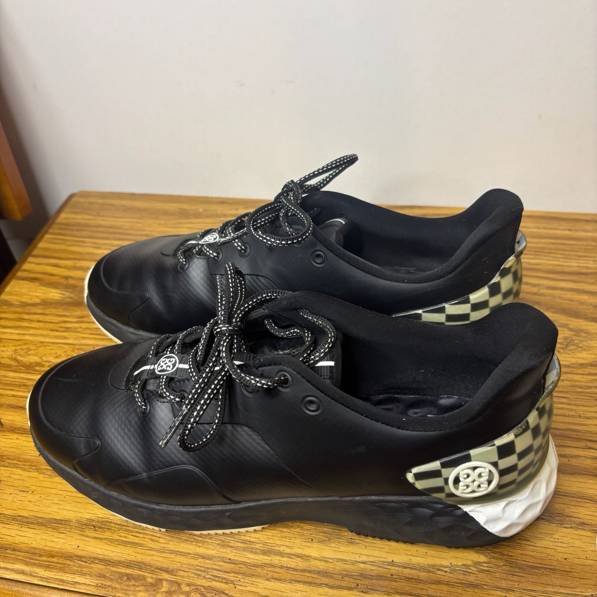 G/Fore MG4+ Golf Shoes Mens Black and white Size 10 Pray for Birdies 3