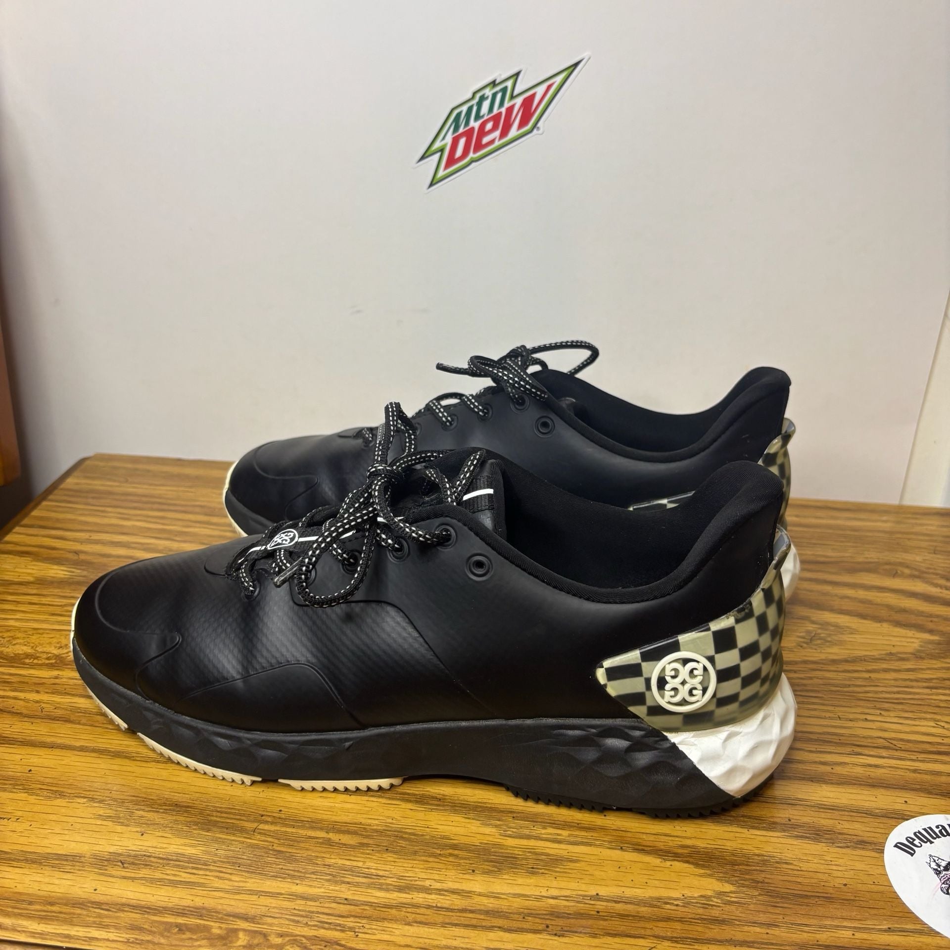 G/Fore MG4+ Golf Shoes Mens Black and white Size 10 Pray for Birdies 10
