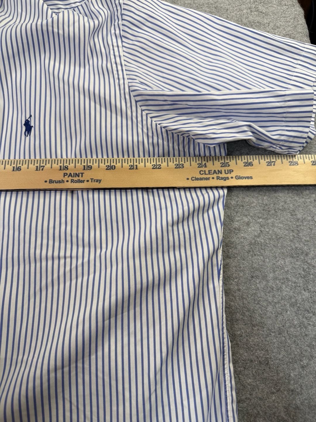 Ralph Lauren Classic Fit Button Down Shirt XL Blue White Stripe 5