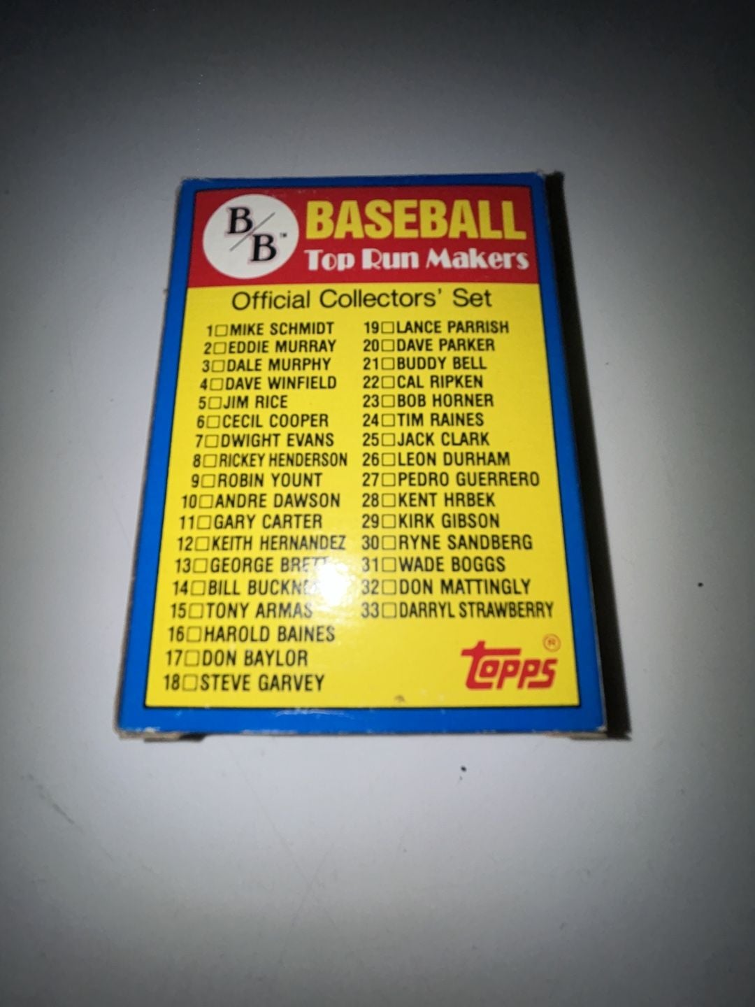 Topps Top Run Makers Baseball Official Collectors Set 33 Cards 2