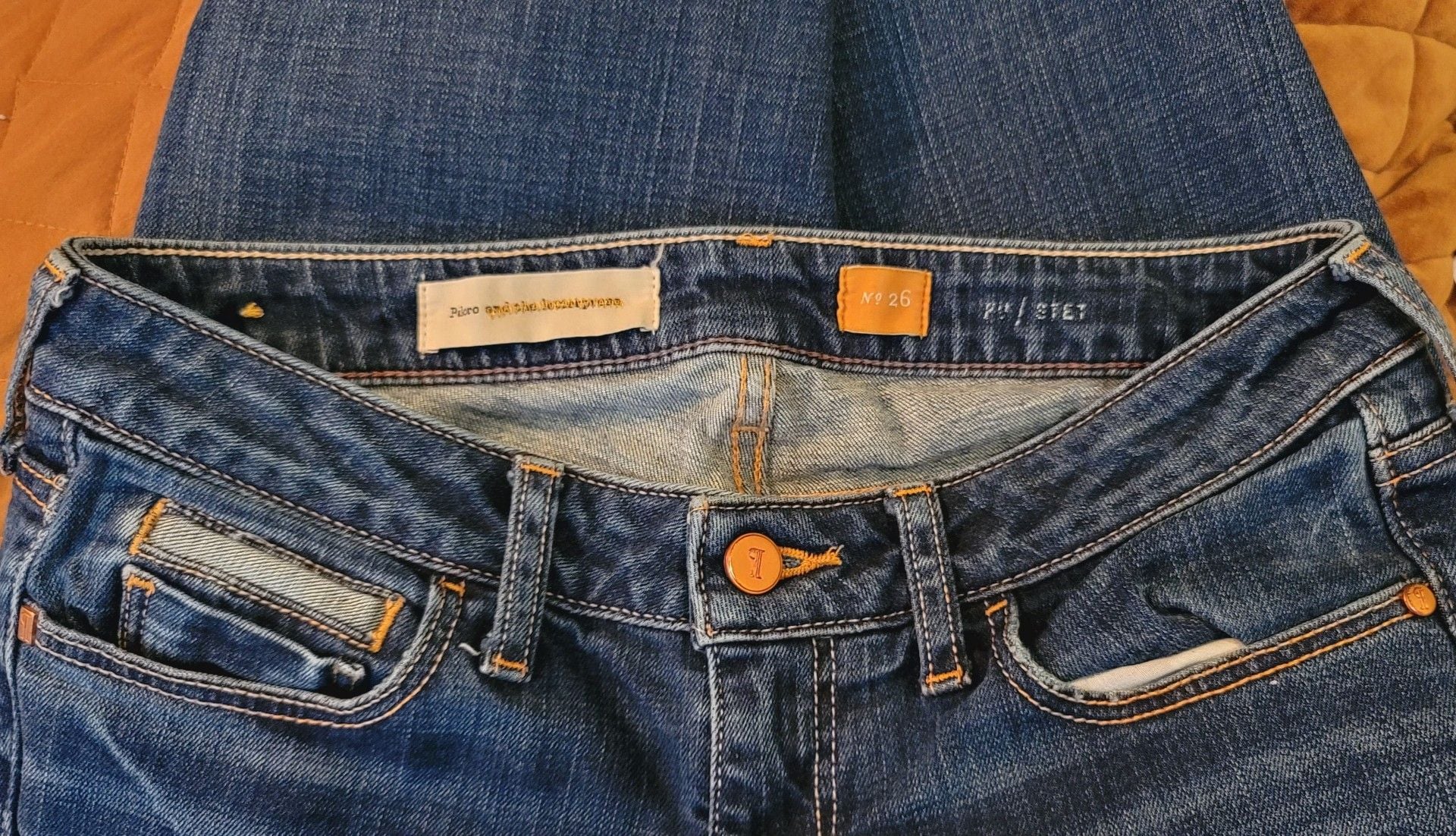 Pilcro and the Letterpress Skinny Jeans Size 26 Dark Wash Raw Hem 4