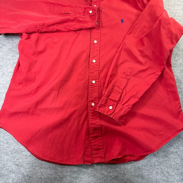 Ralph Lauren Button-Down Shirt Size XL Red Classic Fit Pony Logo