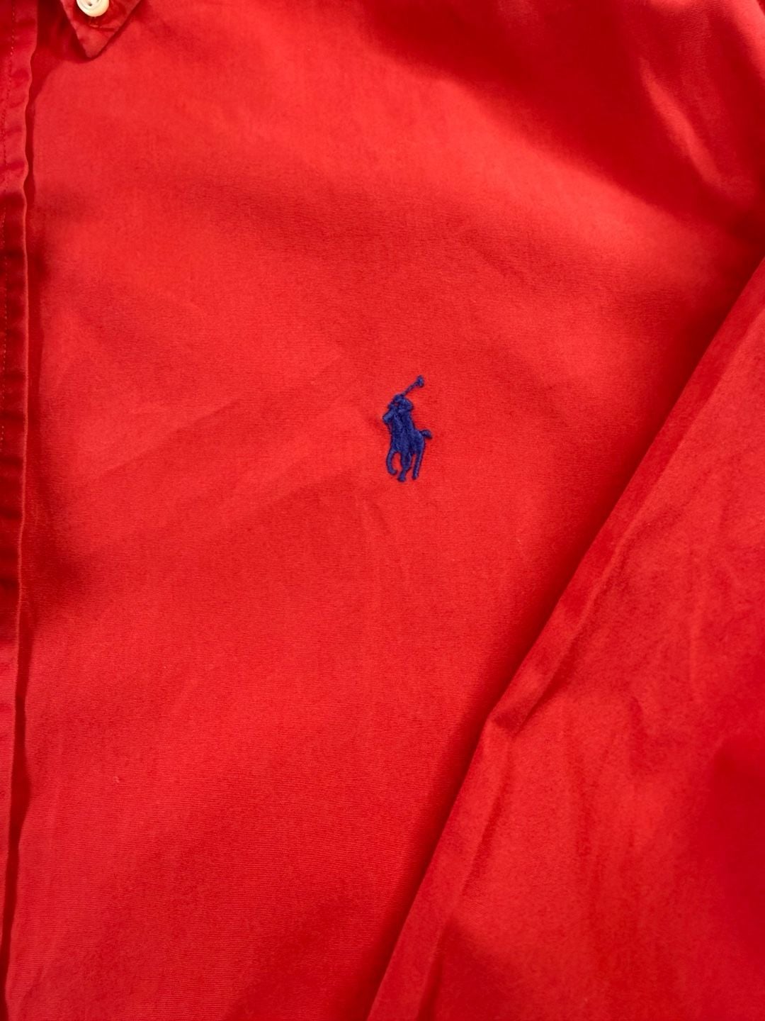 Ralph Lauren Button-Down Shirt Size XL Red Classic Fit Pony Logo 4
