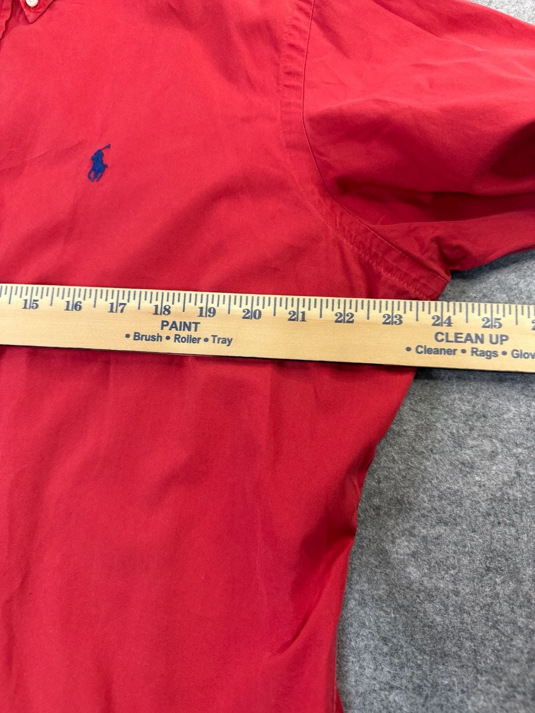 Ralph Lauren Button-Down Shirt Size XL Red Classic Fit Pony Logo 6