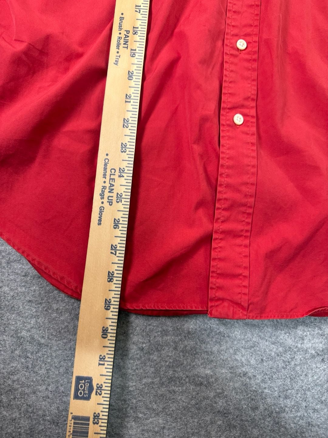 Ralph Lauren Button-Down Shirt Size XL Red Classic Fit Pony Logo 7