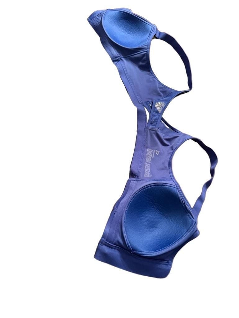 All In Motion Zip-Front Sports Bra Size 36B Blue High Support 6