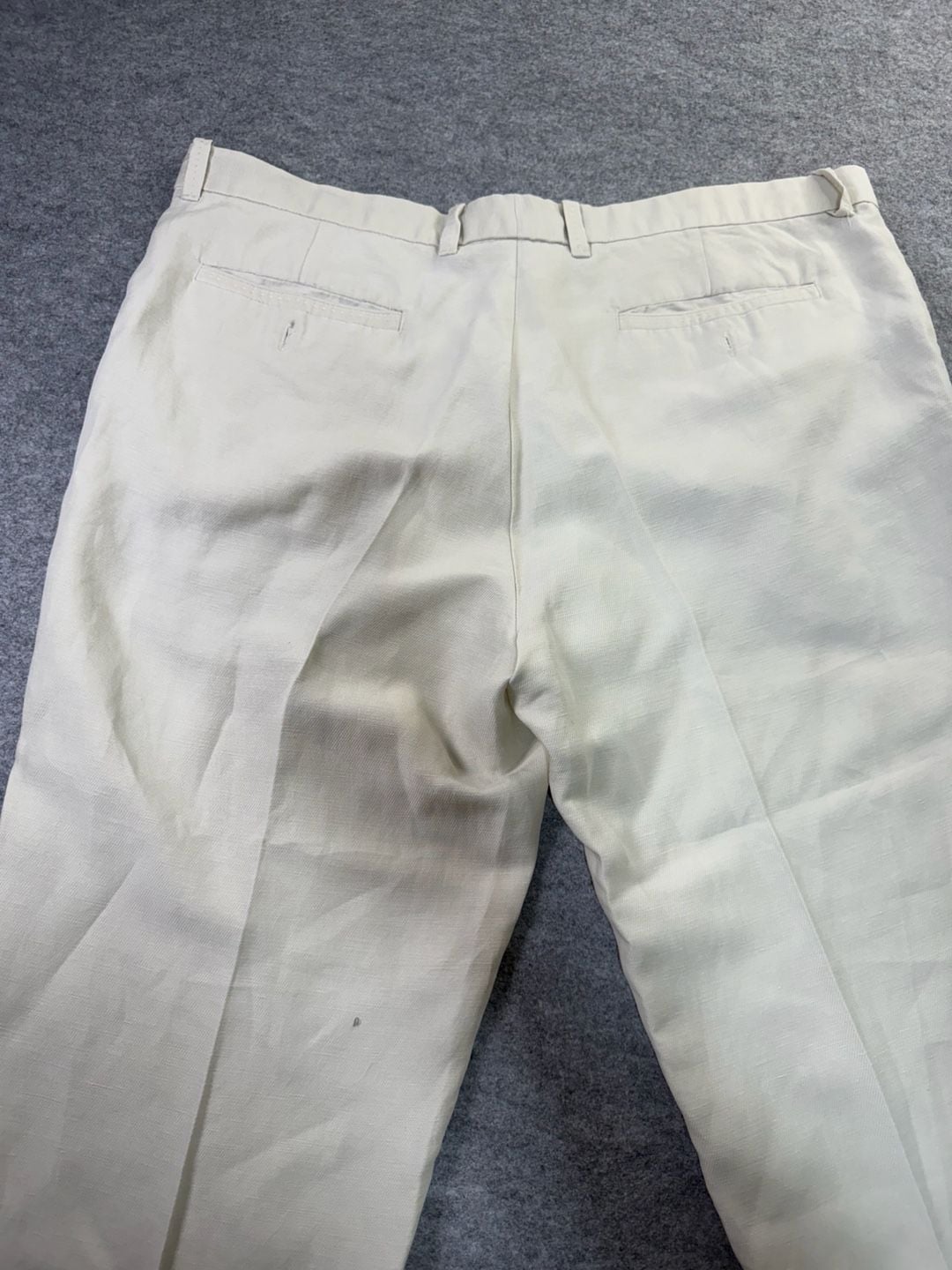 Tommy Bahama Linen Blend Trousers Size 38 Ivory Casual Slacks 5