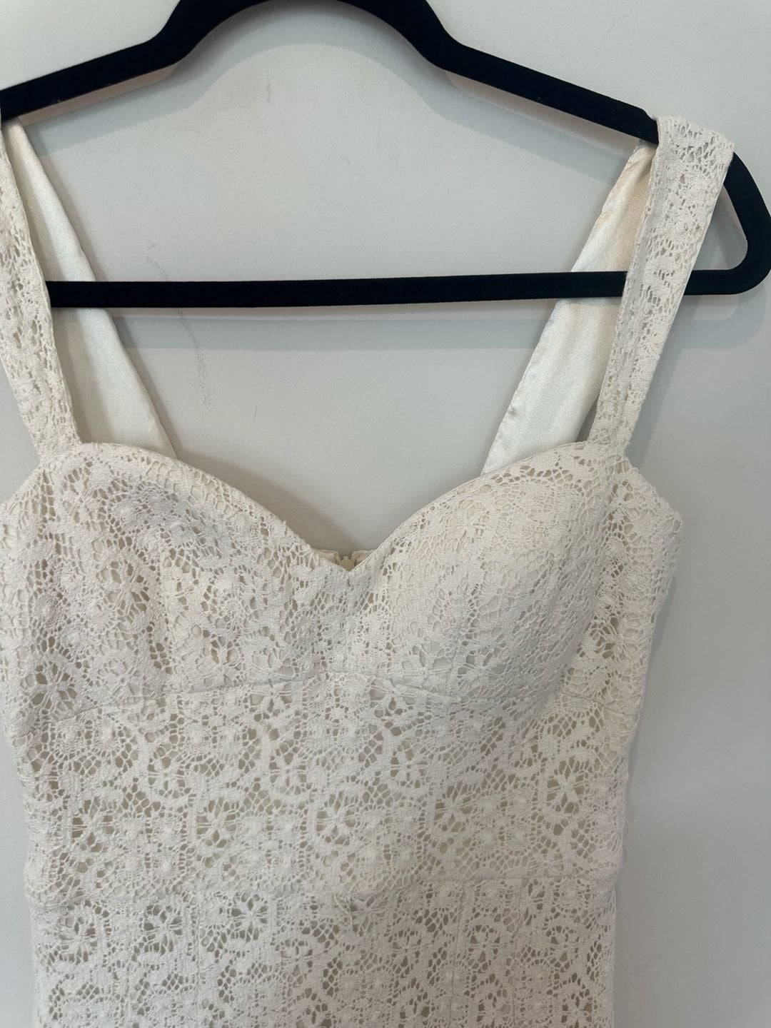 Boston Proper Lace Dress Size 2 White Cocktail Bodycon Sweetheart 5