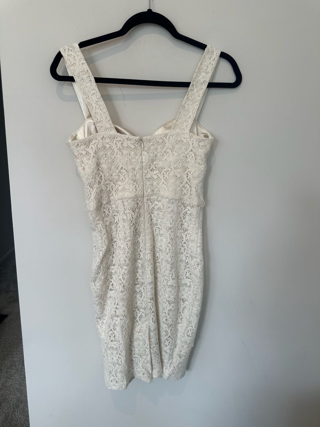 Boston Proper Lace Dress Size 2 White Cocktail Bodycon Sweetheart 7