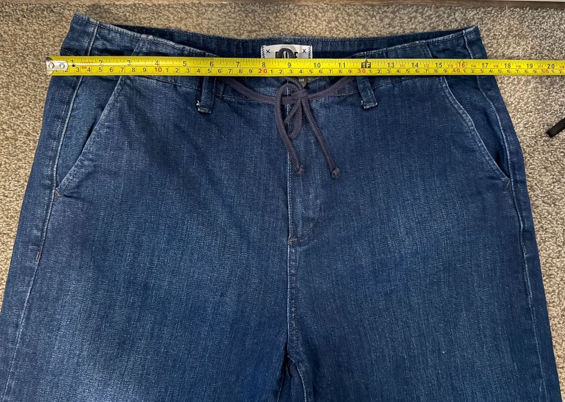 Paige Carly Tie High Waist Ankle Wide Leg Jeans Blue Denim 11