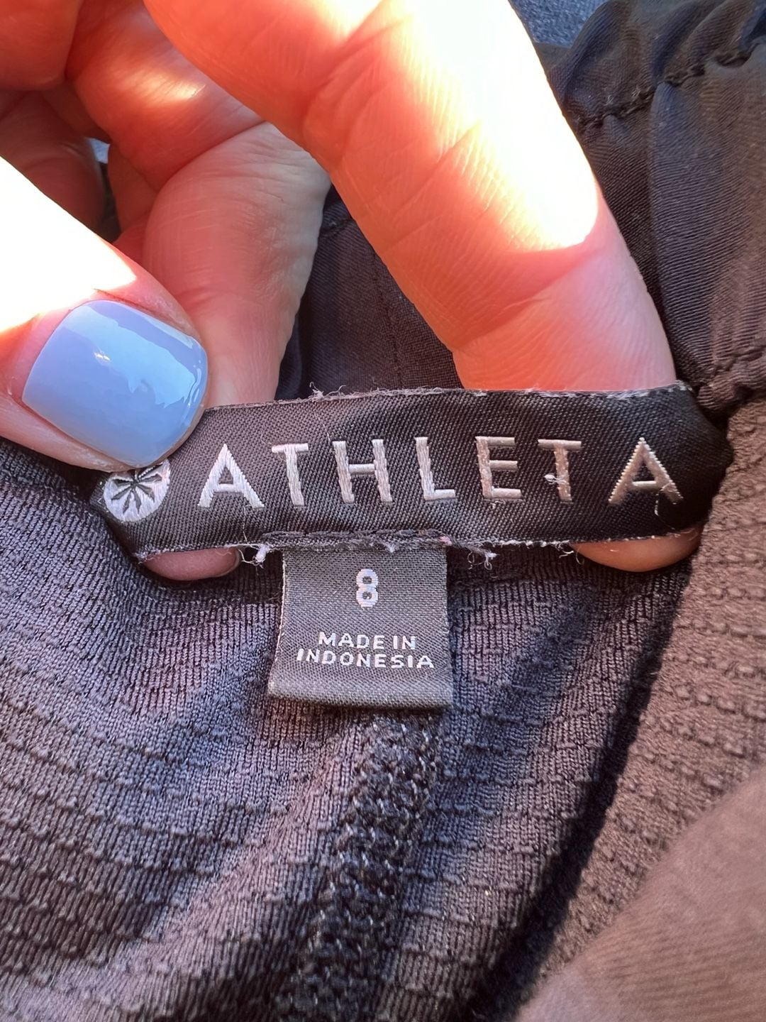 Athleta Skyline Skort Size 8 Black Tie Waist Pockets 4