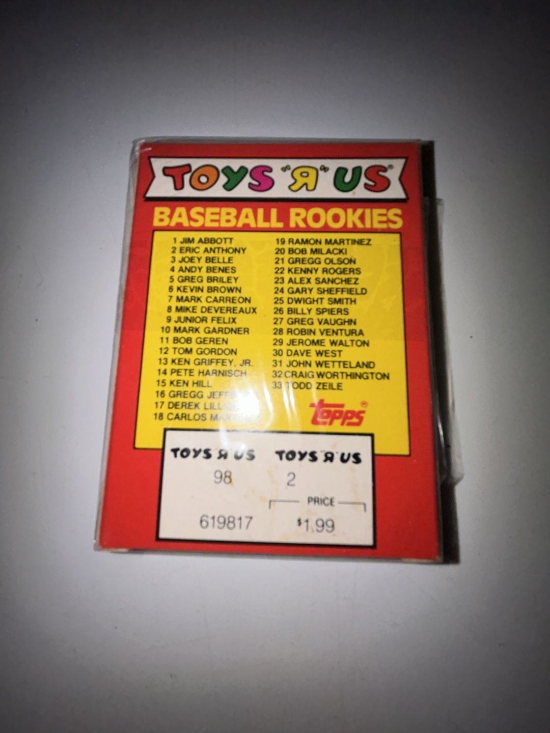 Topps 1990 Toys R Us Baseball Rookies Complete Set 33 Photo Cards 2
