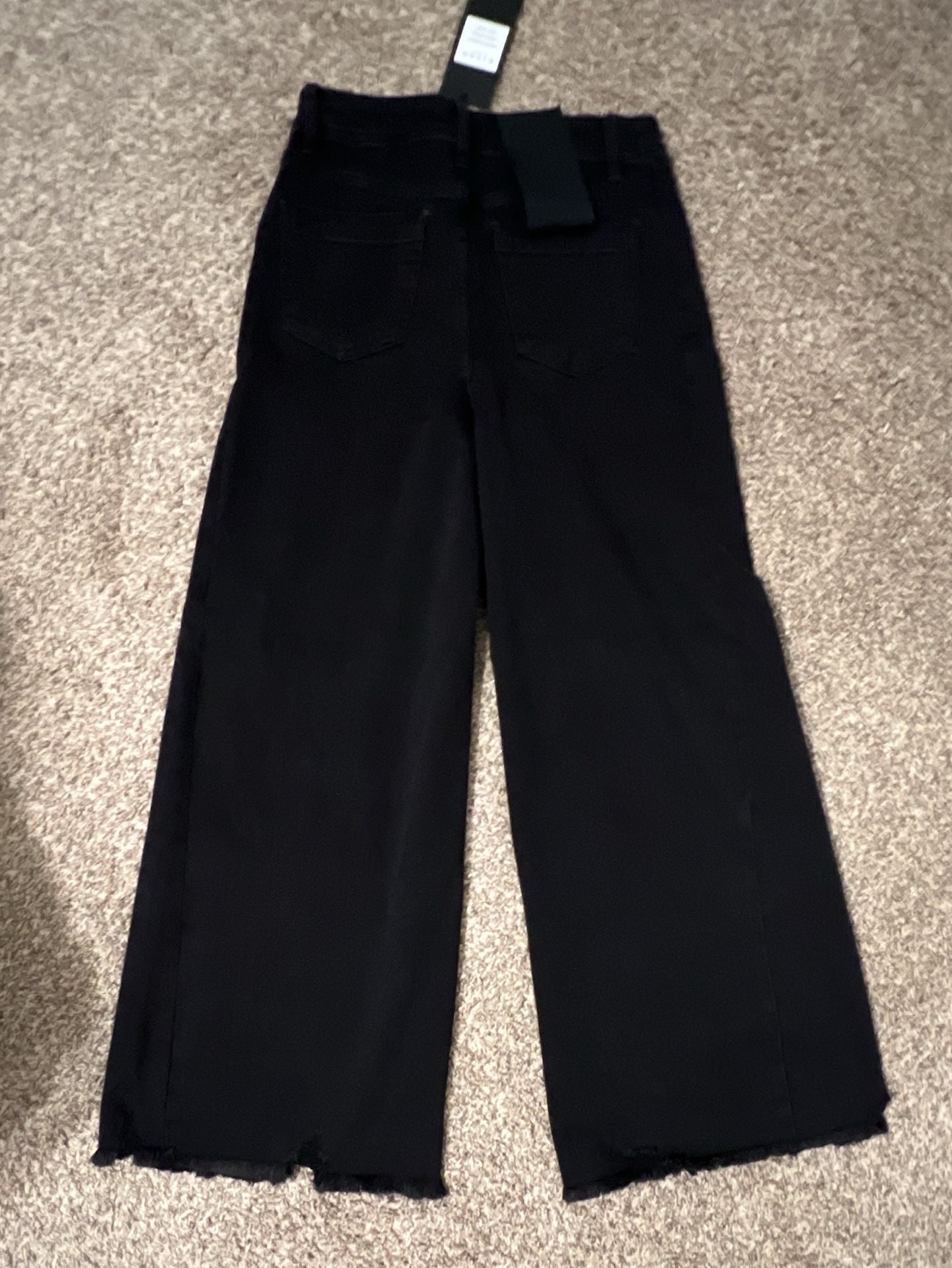 Risen Jeans Wide Leg Jeans Size 9/29 Black Tummy Control NWT 10
