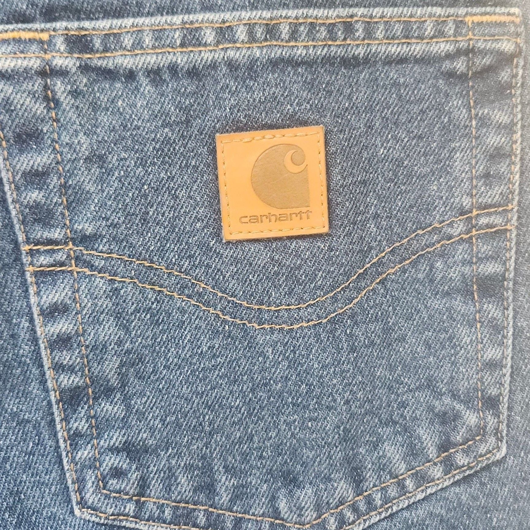Carhartt Relaxed Fit Flannel Lined Jeans Size 28X30 Blue Straight 7