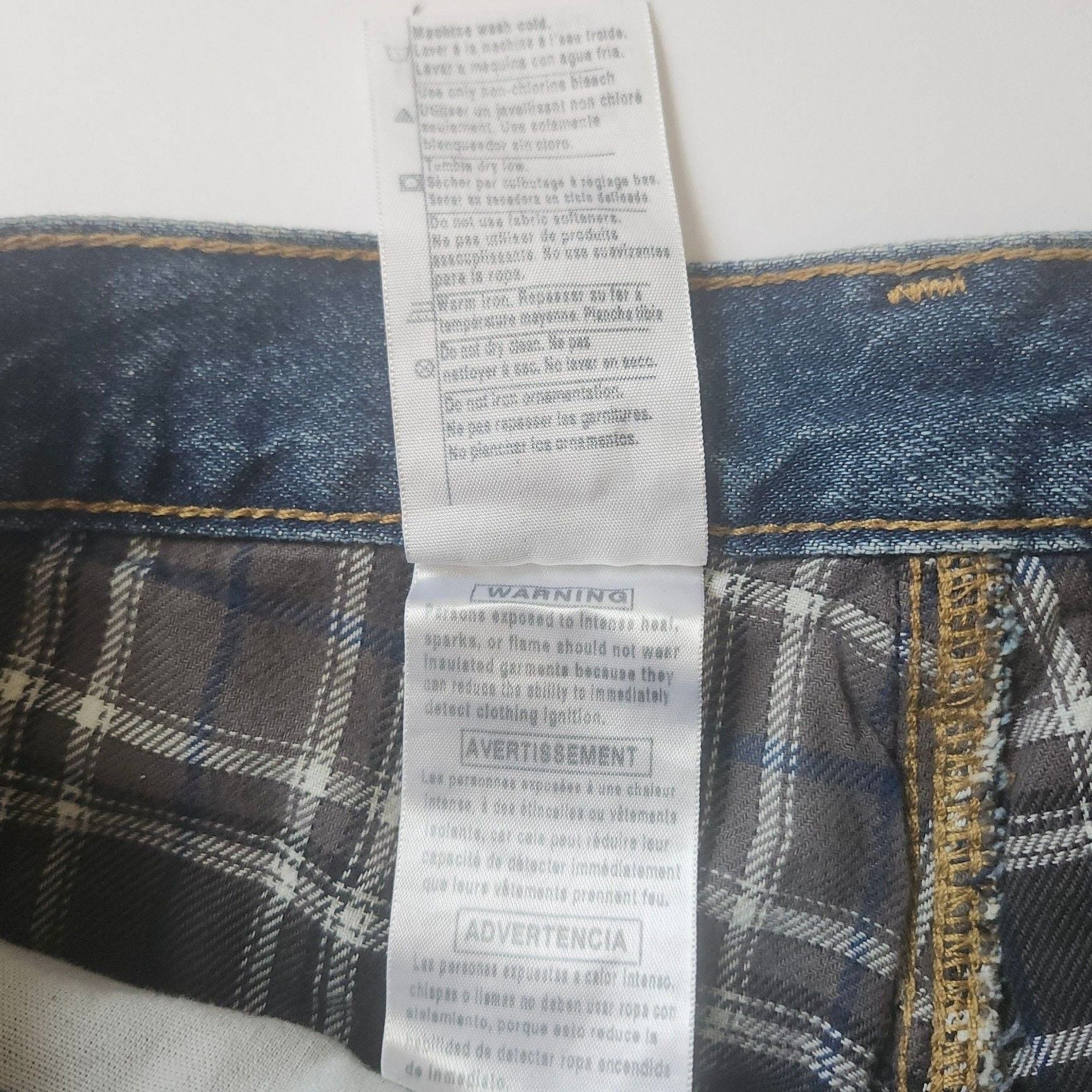 Carhartt Relaxed Fit Flannel Lined Jeans Size 28X30 Blue Straight 10