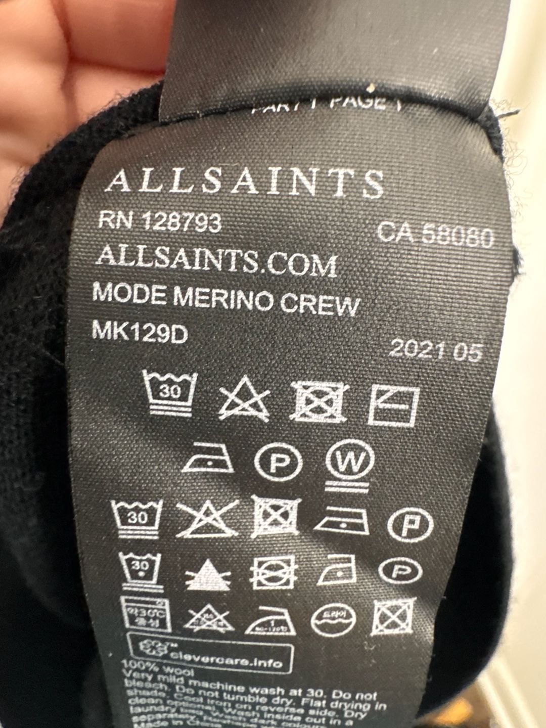 Allsaints Mode Merino Crew NWOT 7