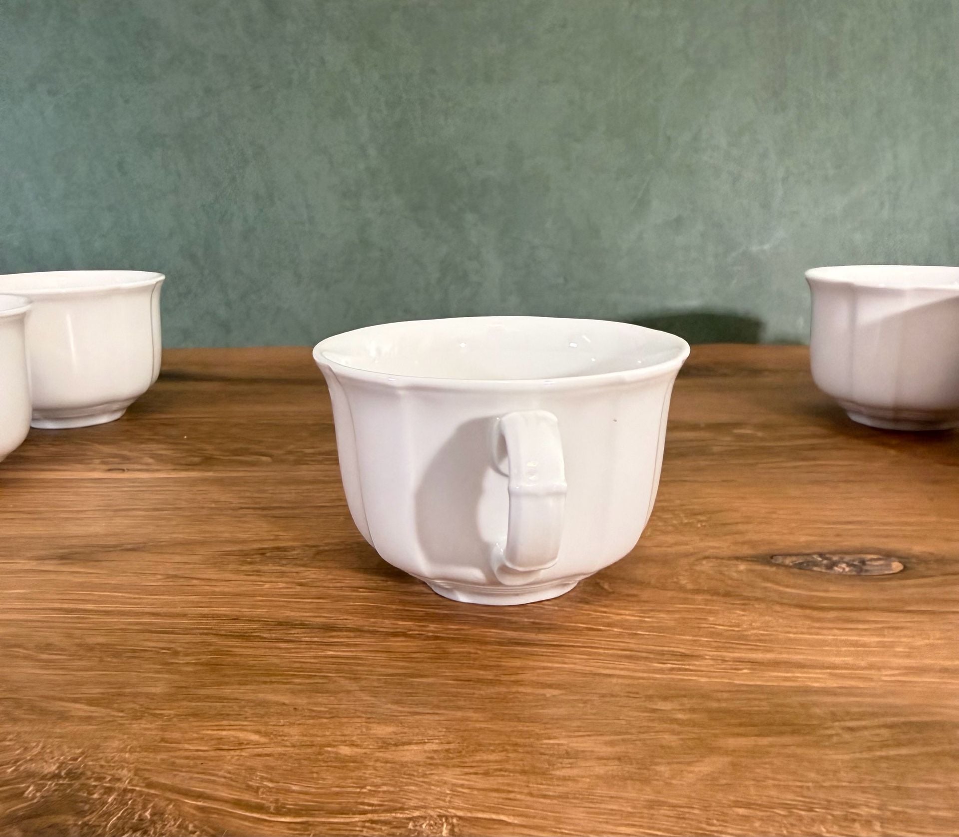 Villeroy & Boch Manoir White Scalloped Teacups Set Of 5 4