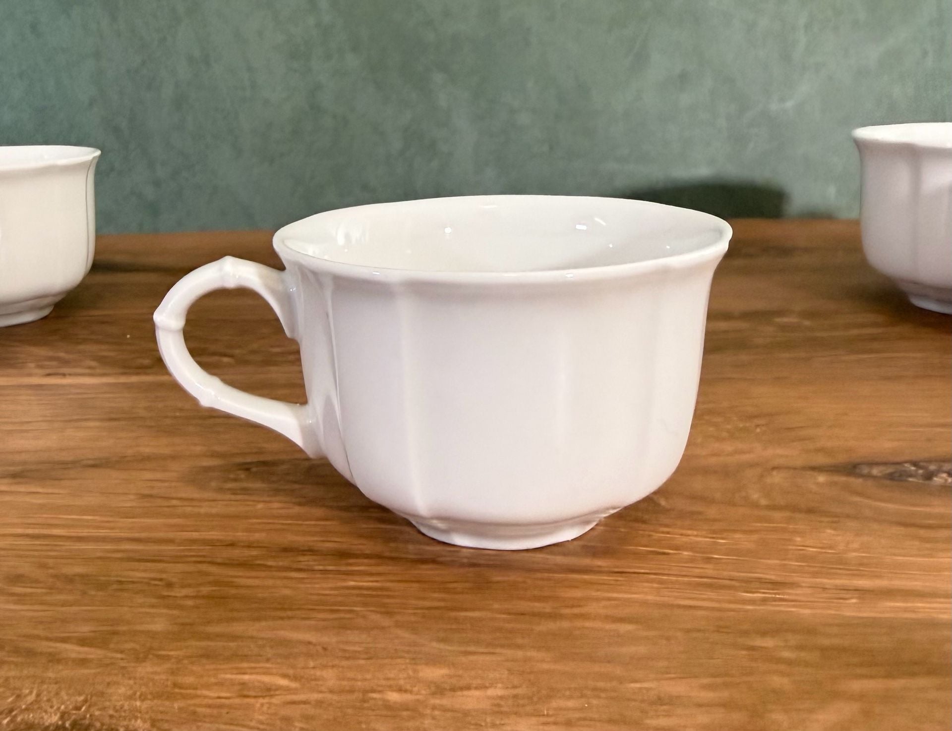 Villeroy & Boch Manoir White Scalloped Teacups Set Of 5 5