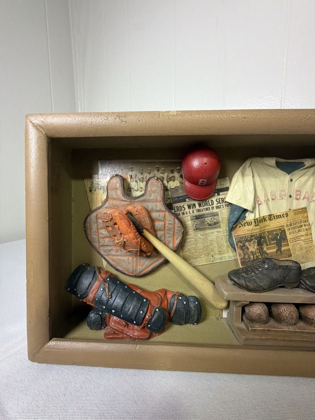 Veroche The Game of Baseball 3D Shadow Box Wall Decor 3