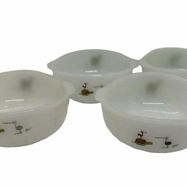 5-Vintage Anchor Hocking Fire KingBCComics Johnny Hart Caveman Cereal Bowls 3863