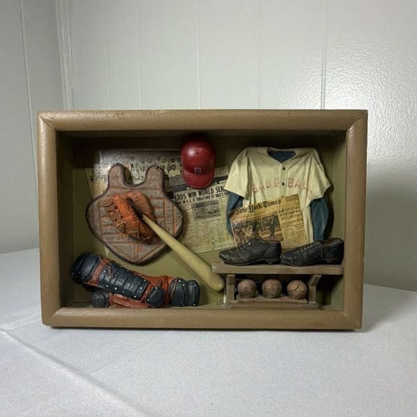 Veroche The Game of Baseball 3D Shadow Box Wall Decor