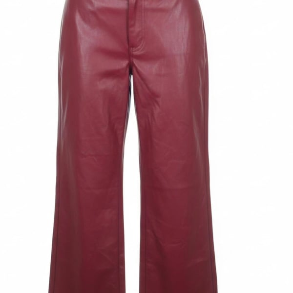 Bagatelle Faux Leather Wide Leg Pants Size L Red