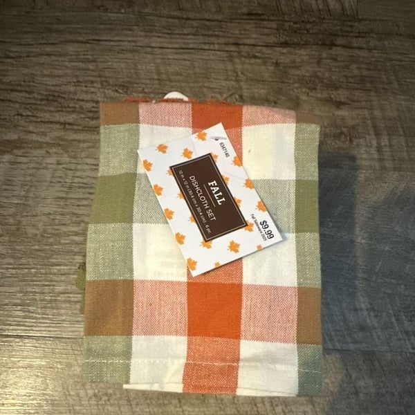 Fall Tableware Fall Dishcloth Set 12 in x 12 in 6 Pc