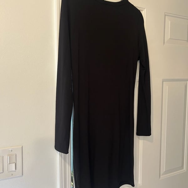 Babaton Silk Dress Size XXS Black Drawstring Waist Sleeveless