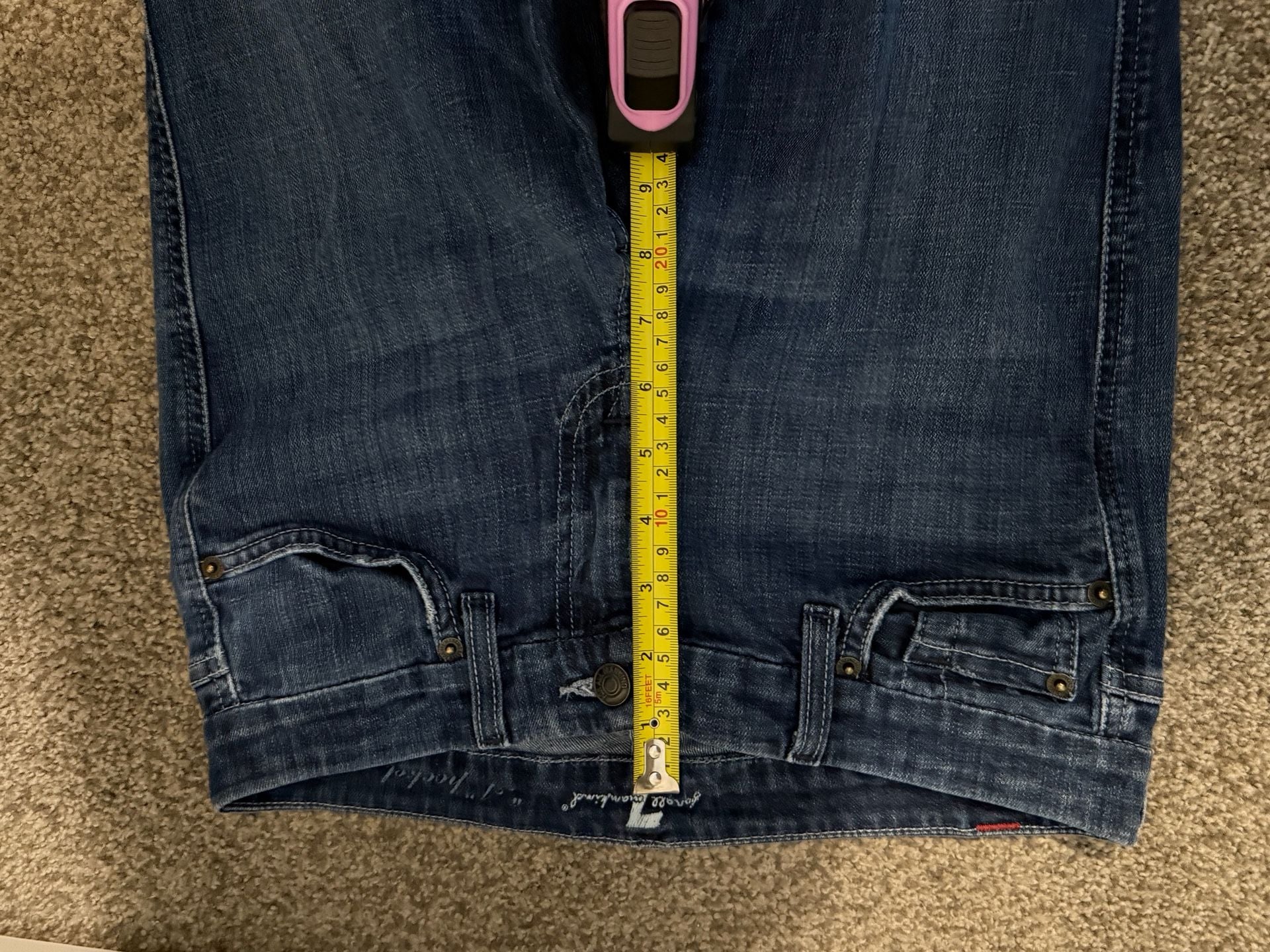7 For All Mankind The A Pocket Bootcut Jeans Crystal Embellished Y2K Size 27 9