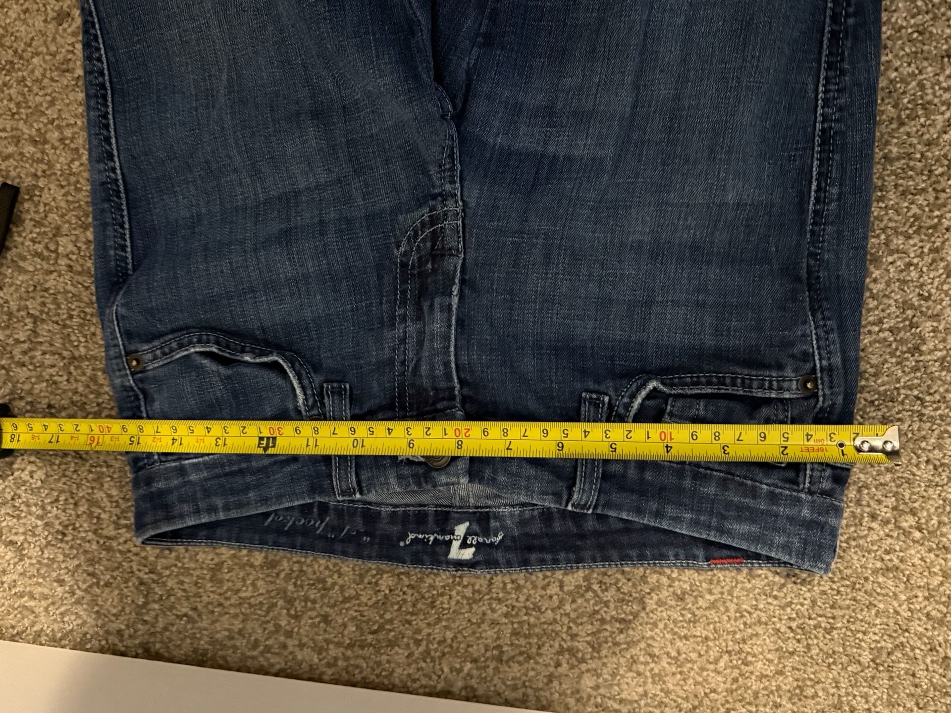 7 For All Mankind The A Pocket Bootcut Jeans Crystal Embellished Y2K Size 27 10