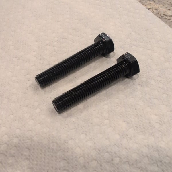 M10 Grade 8.8 Hex Head Bolt Black Oxide 2pcs 55mm and 4pcs 35mm